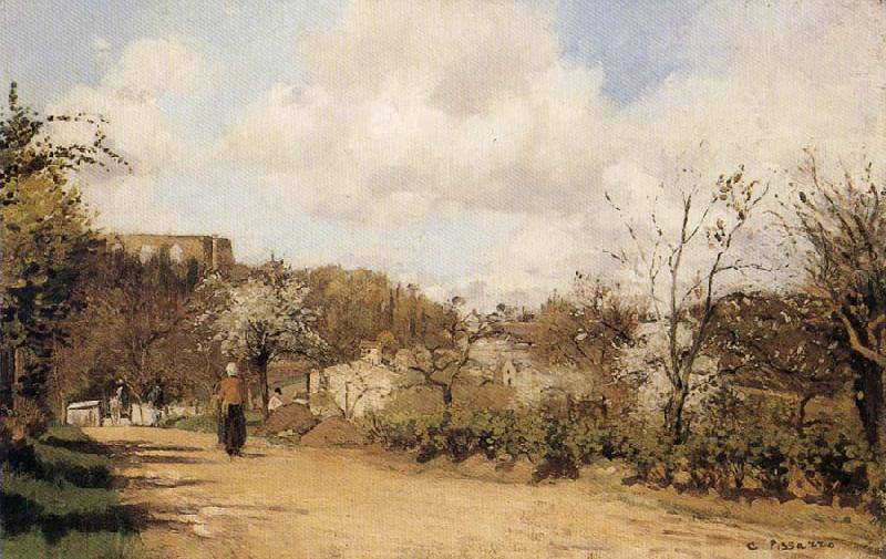 Camille Pissarro Spring in Louveciennes oil painting image